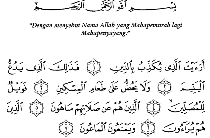 Detail Bunyi Surat Al Maun Nomer 9