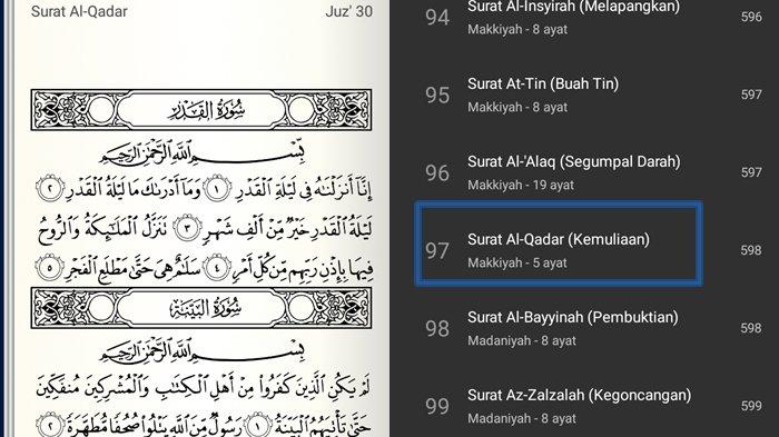 Detail Bunyi Surat Al Qadr Nomer 4