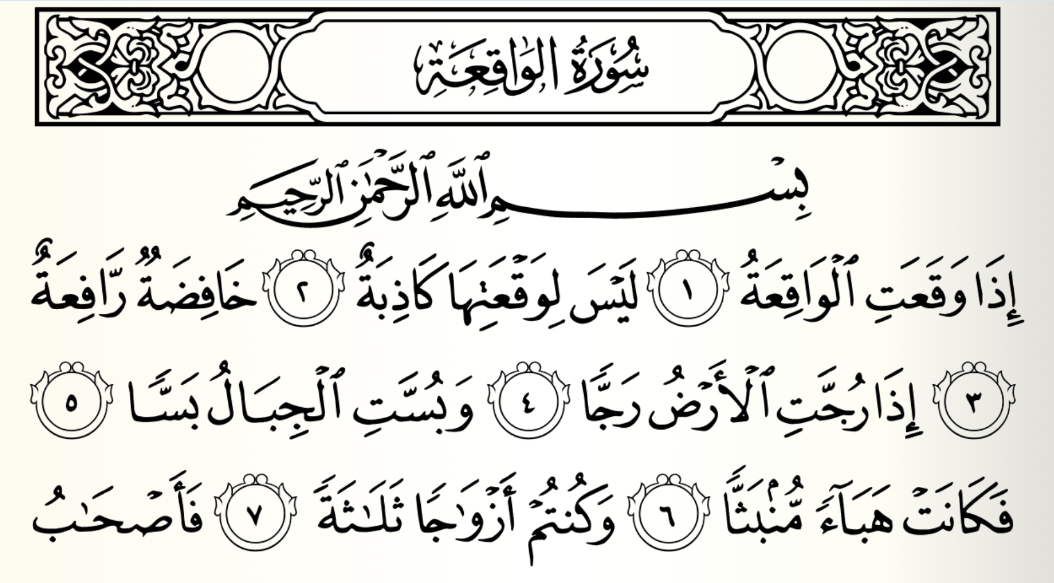 Bunyi Surat Al Waqiah - KibrisPDR