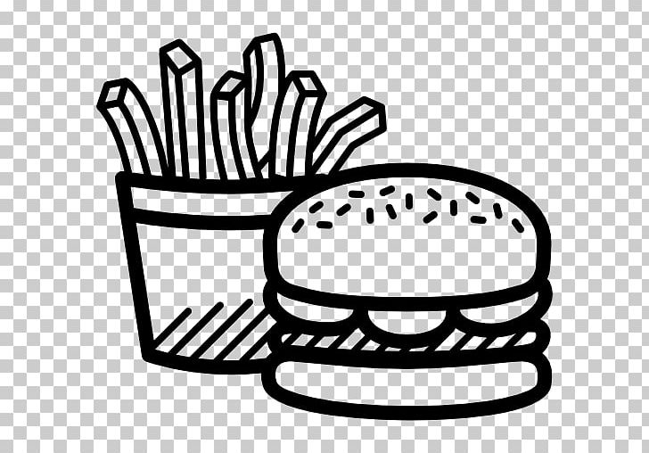Detail Burger And Fries Clipart Black And White Nomer 46