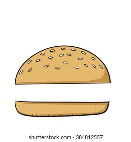 Detail Burger Bun Clipart Nomer 2