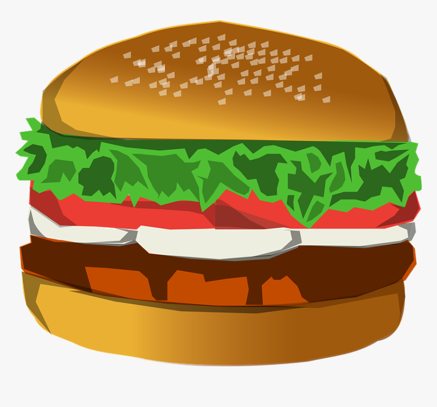 Detail Burger Clipart Transparent Background Nomer 18