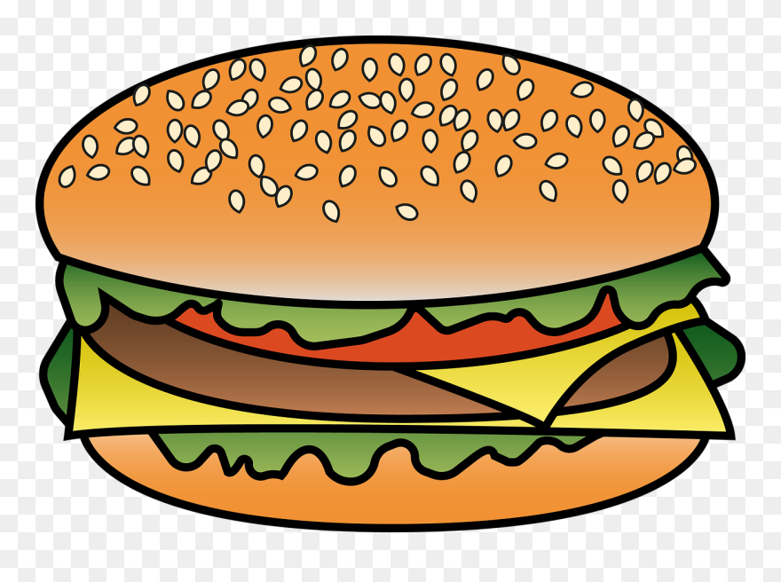 Detail Burger Clipart Transparent Background Nomer 24