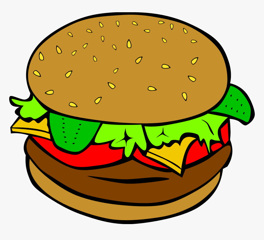 Detail Burger Clipart Transparent Background Nomer 4