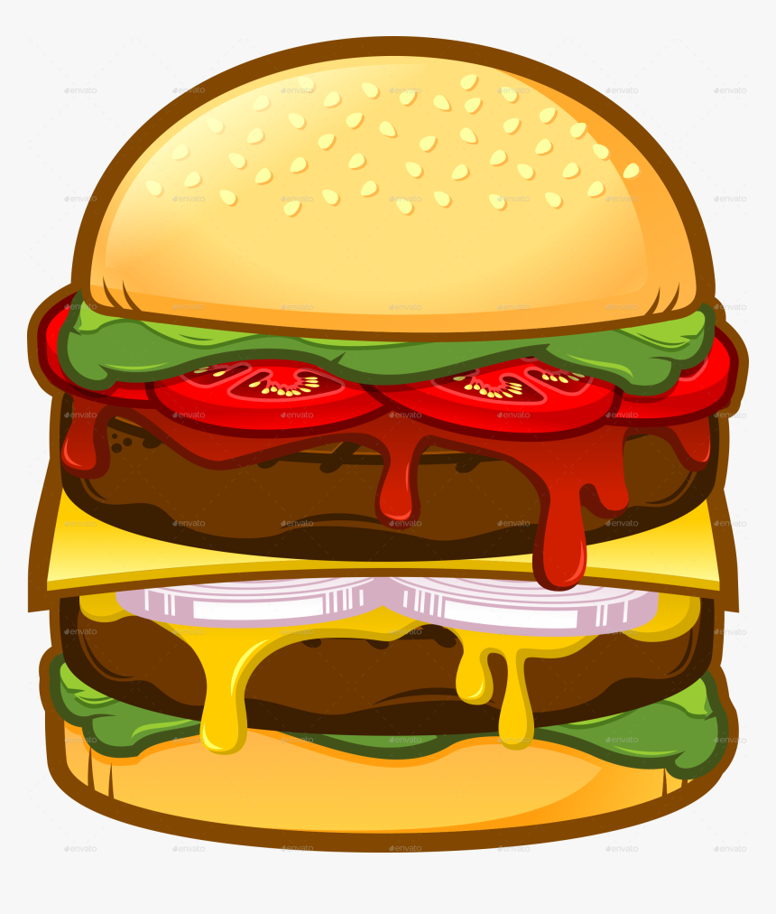 Detail Burger Clipart Transparent Background Nomer 42