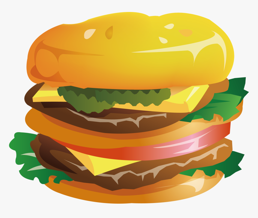 Detail Burger Clipart Transparent Background Nomer 44