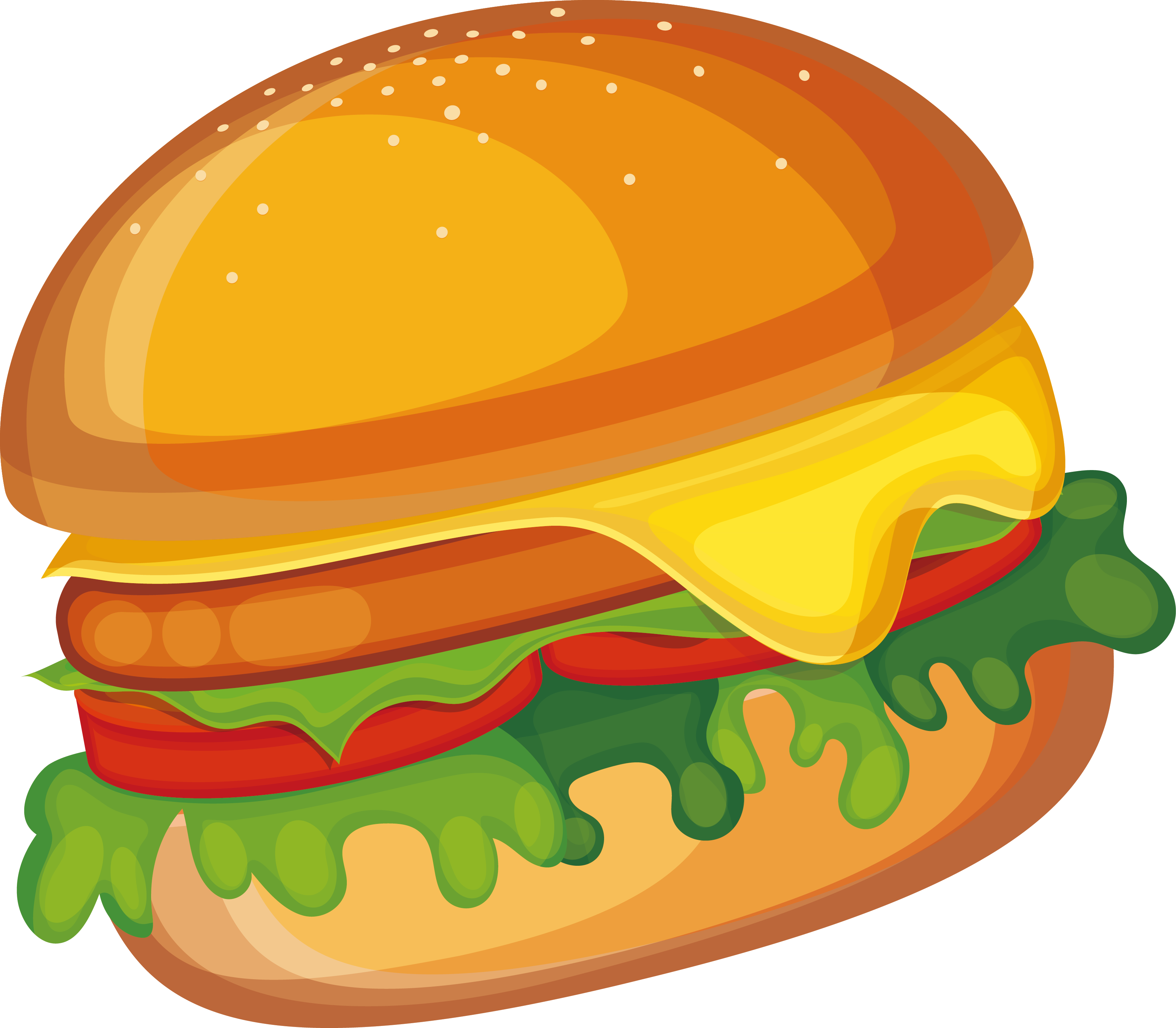 Detail Burger Clipart Transparent Background Nomer 9