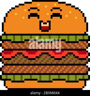Detail Burger Pixel Art Nomer 18
