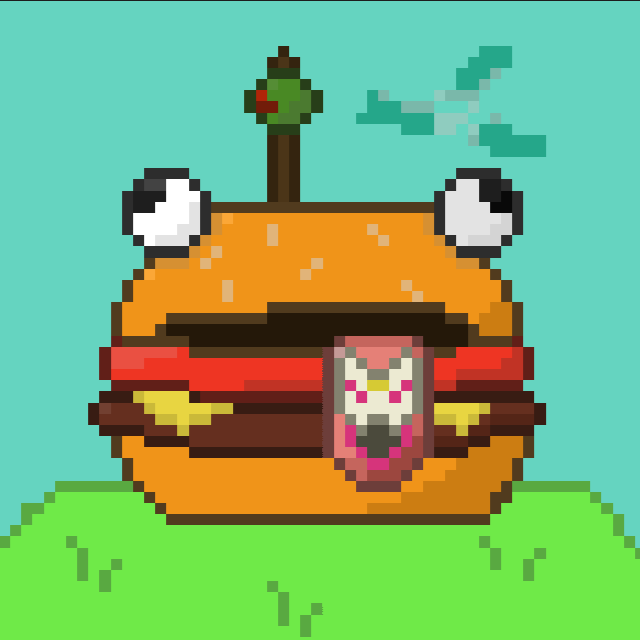 Detail Burger Pixel Art Nomer 23