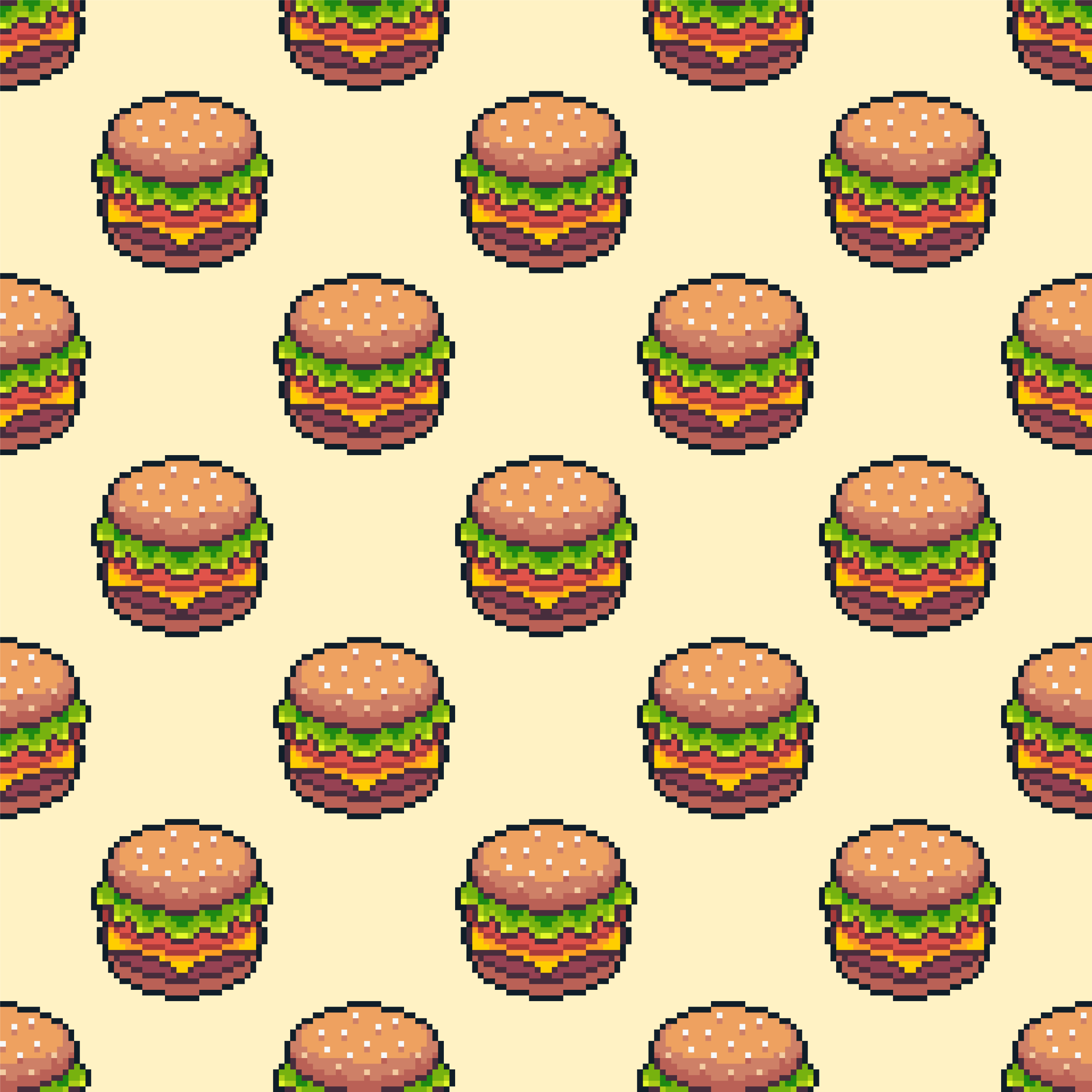 Detail Burger Pixel Art Nomer 28