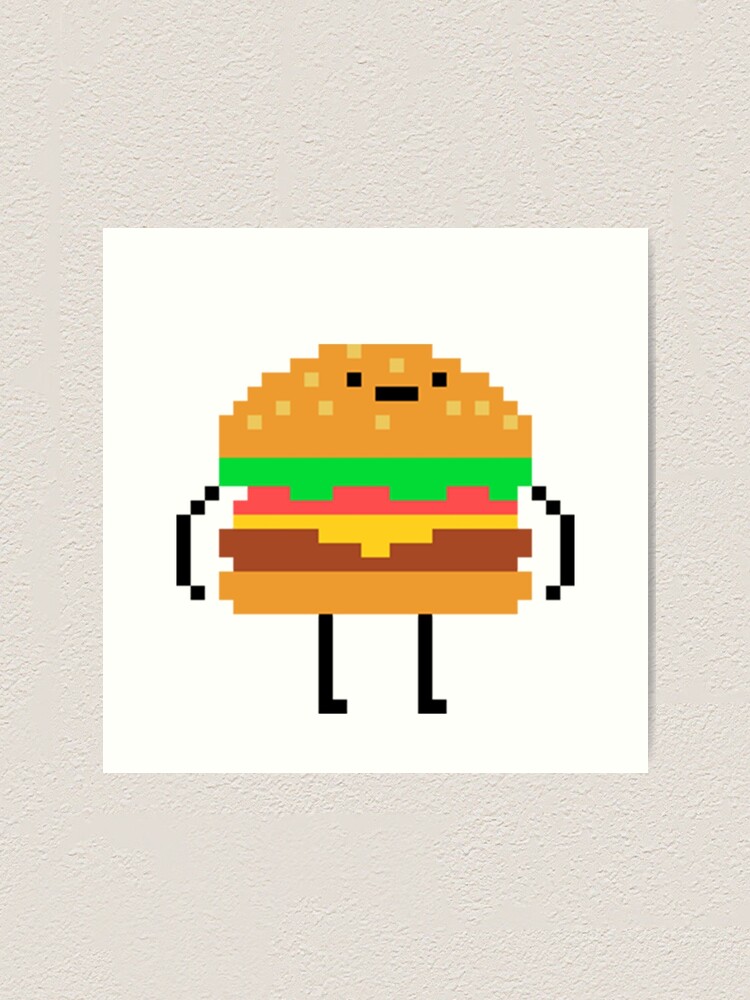 Detail Burger Pixel Art Nomer 30