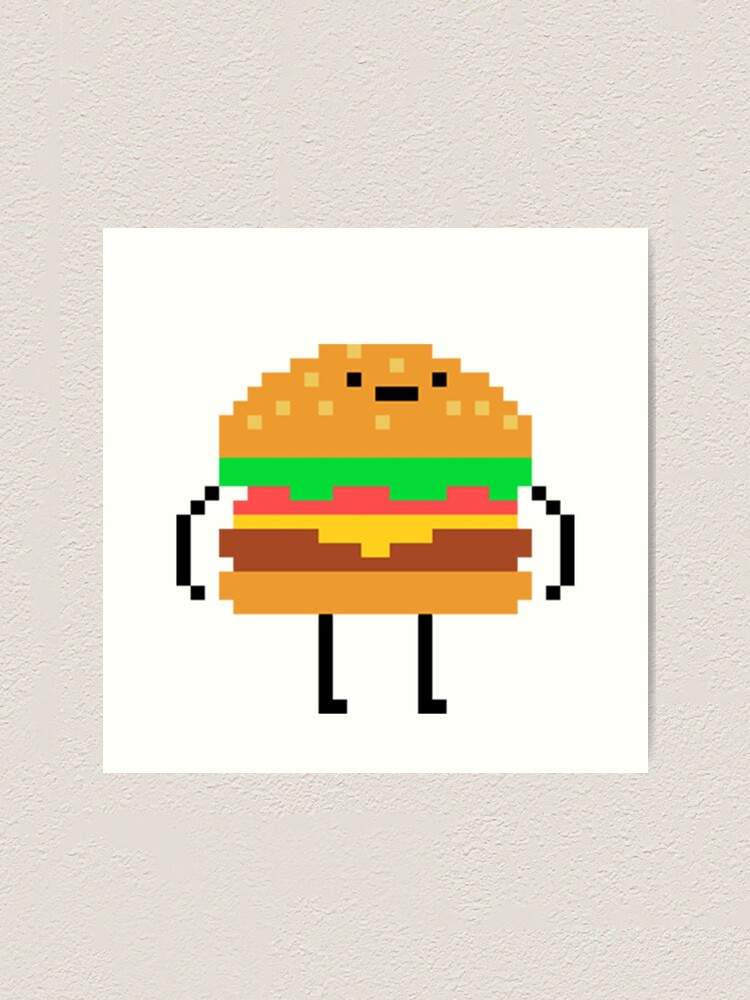Detail Burger Pixel Art Nomer 30
