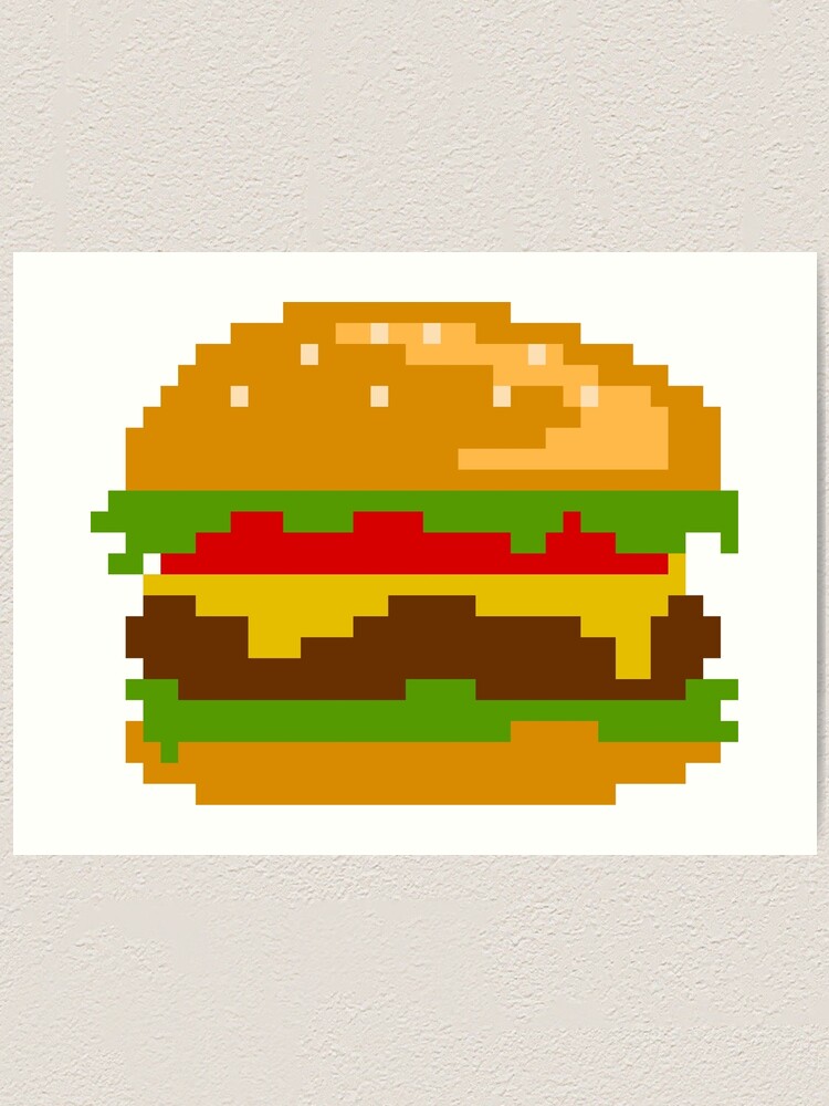 Detail Burger Pixel Art Nomer 43