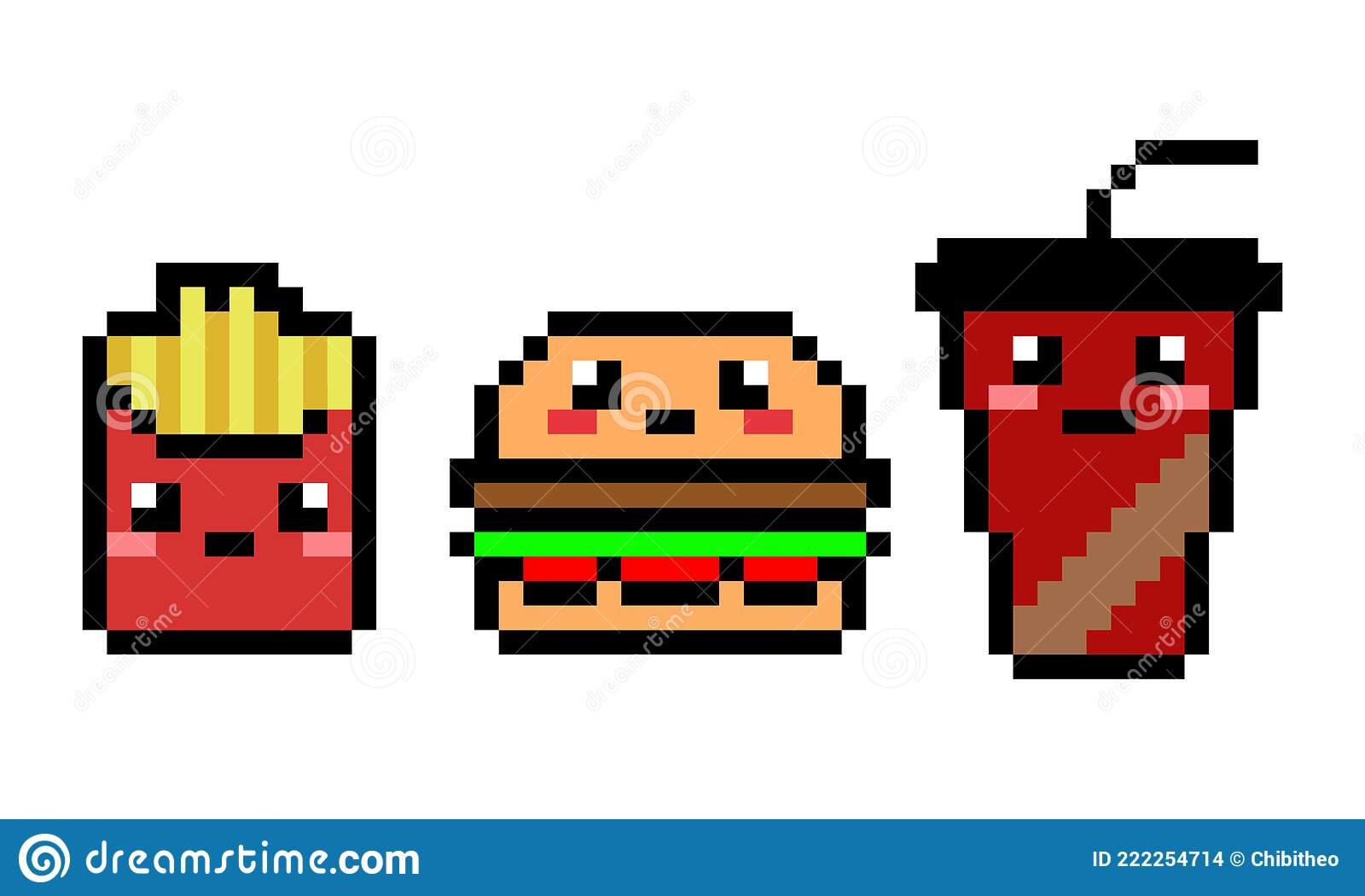 Detail Burger Pixel Art Nomer 6