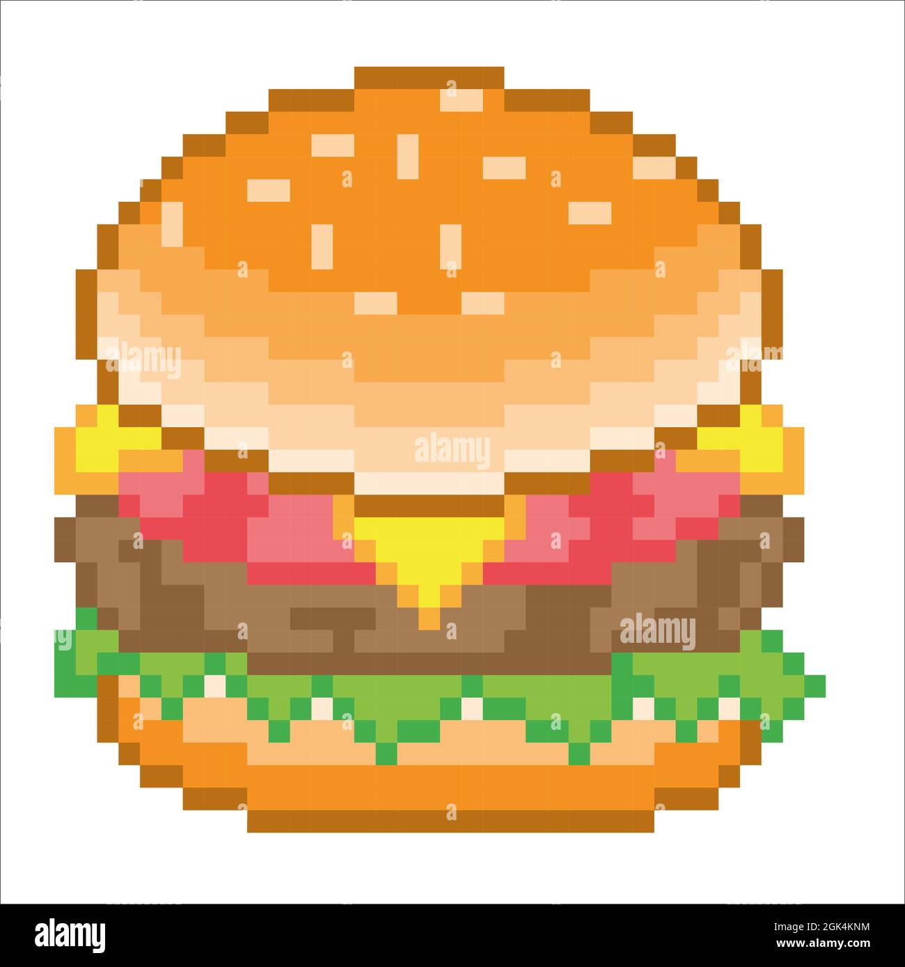 Detail Burger Pixel Art Nomer 51