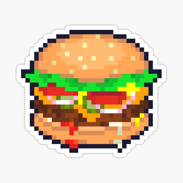 Detail Burger Pixel Art Nomer 52