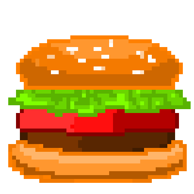 Detail Burger Pixel Art Nomer 57