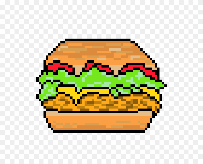 Detail Burger Pixel Art Nomer 58