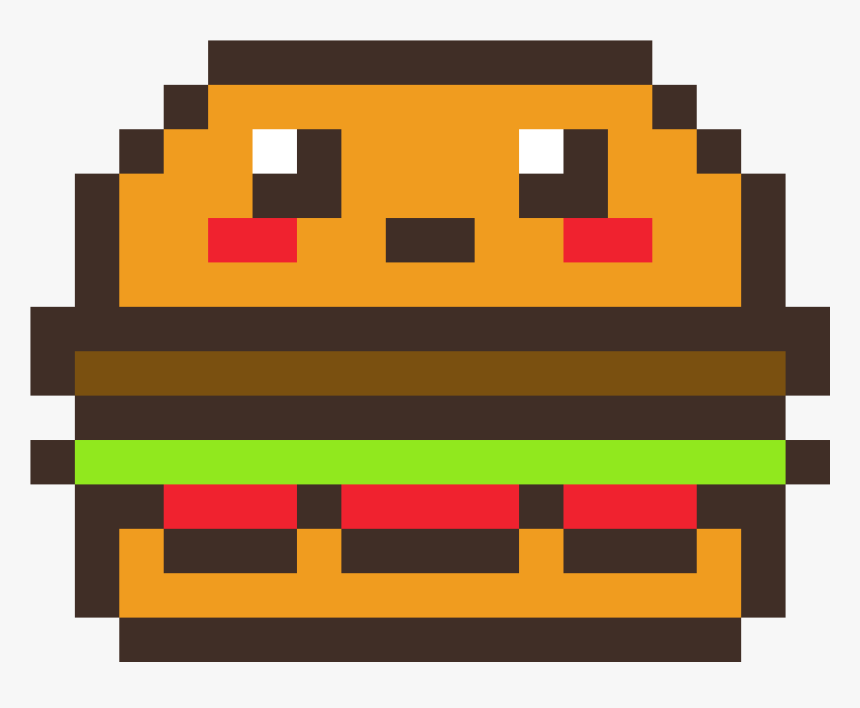 Detail Burger Pixel Art Nomer 10