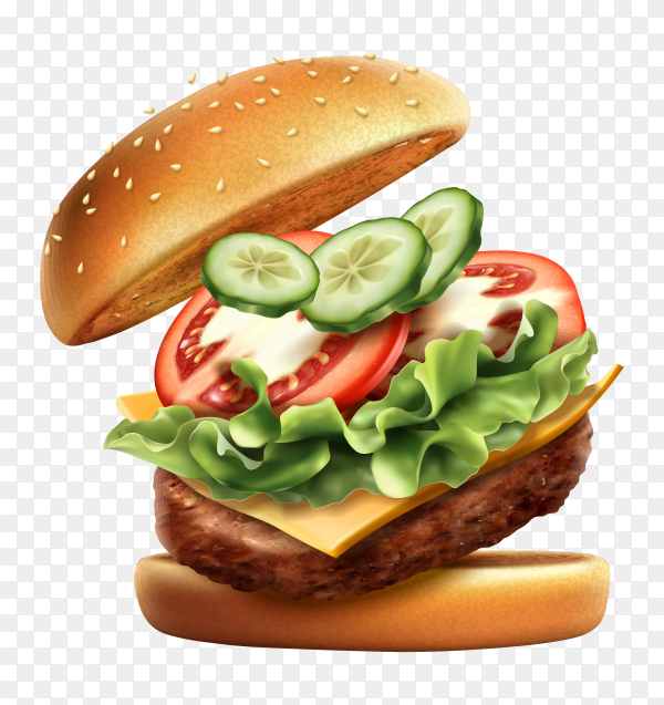 Detail Burger Transparent Background Nomer 34