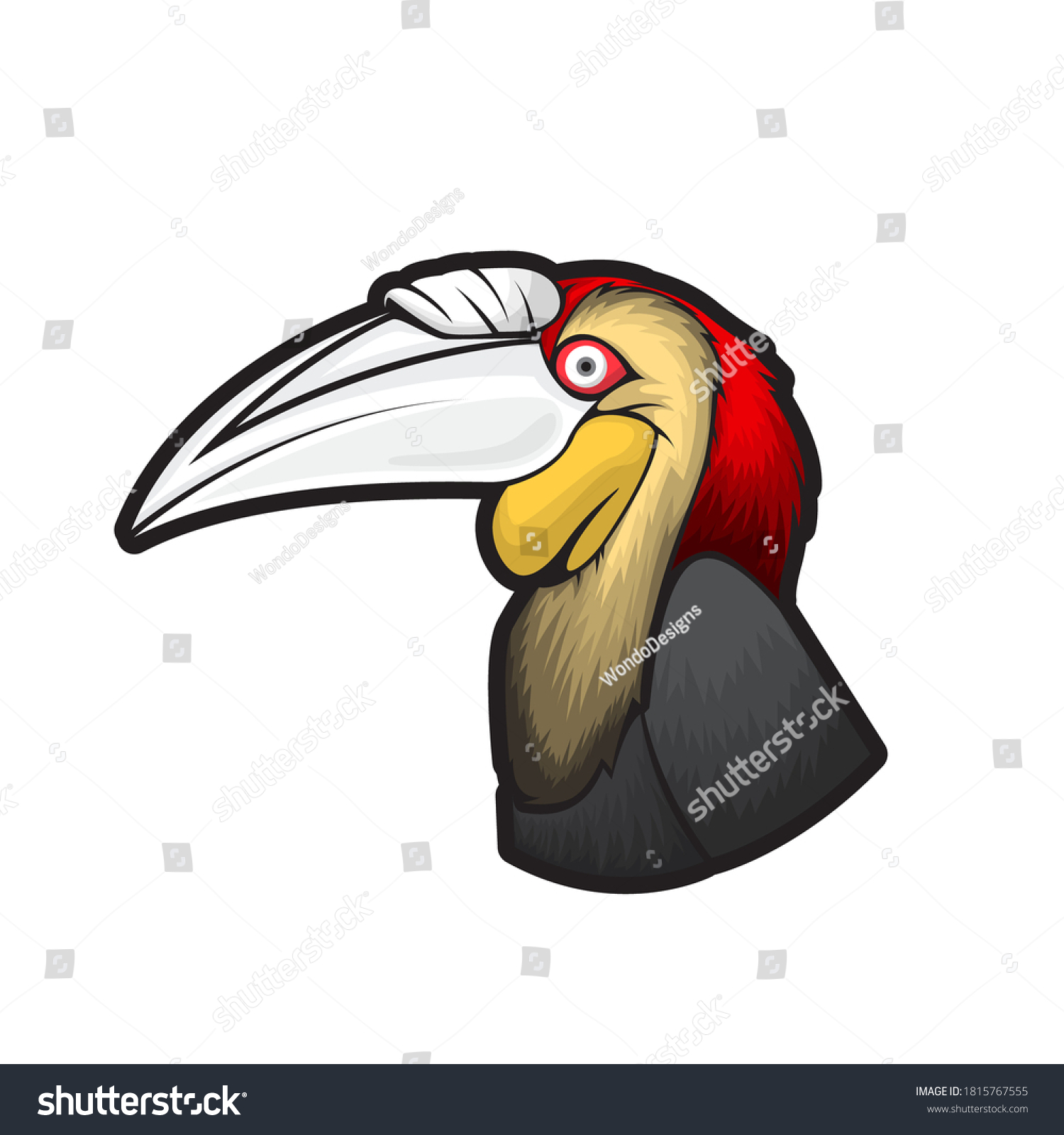 Detail Burung Enggang Vector Nomer 2