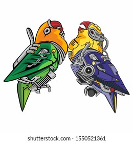 Detail Burung Lovebird Vector Nomer 12