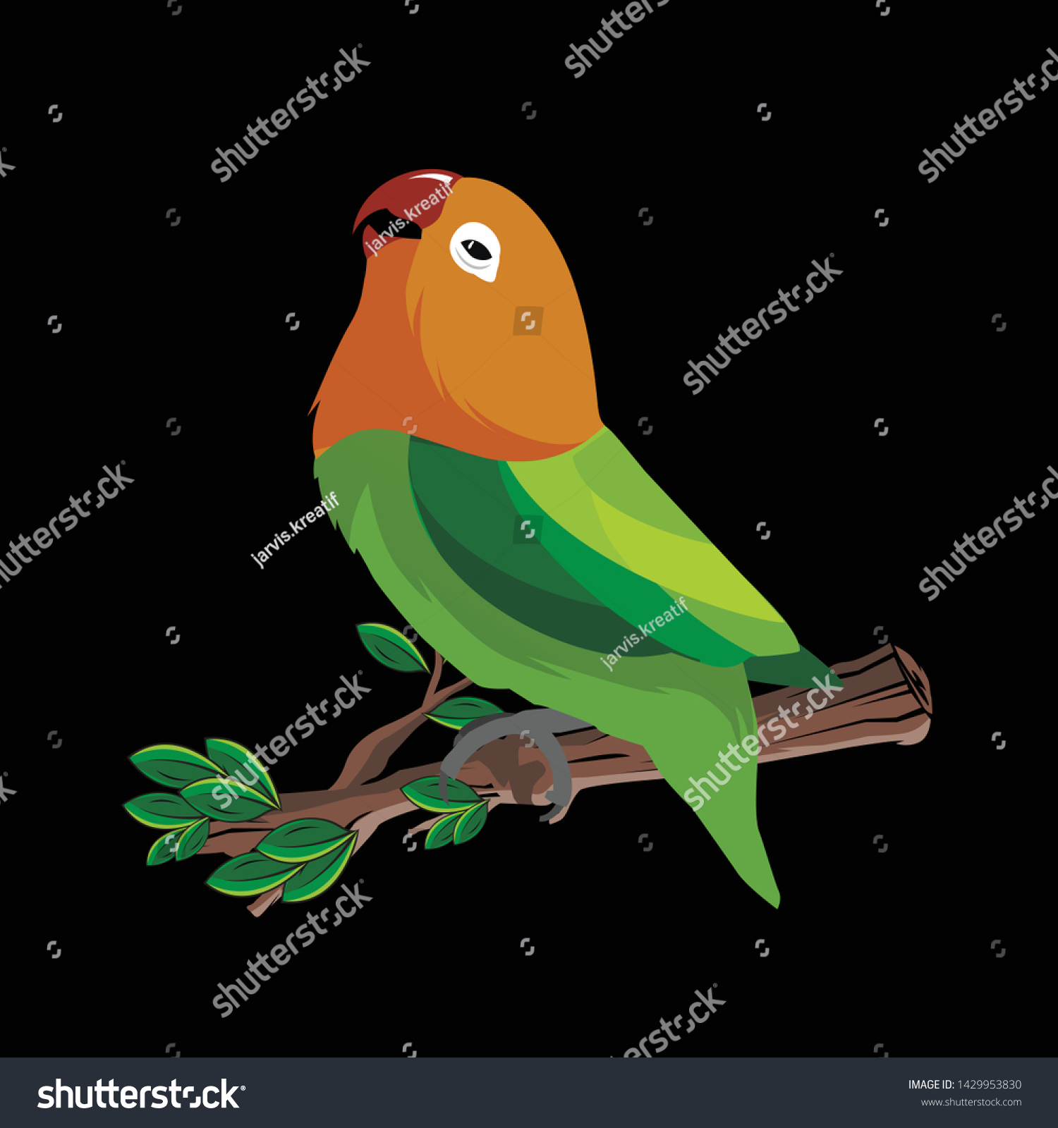 Detail Burung Lovebird Vector Nomer 8