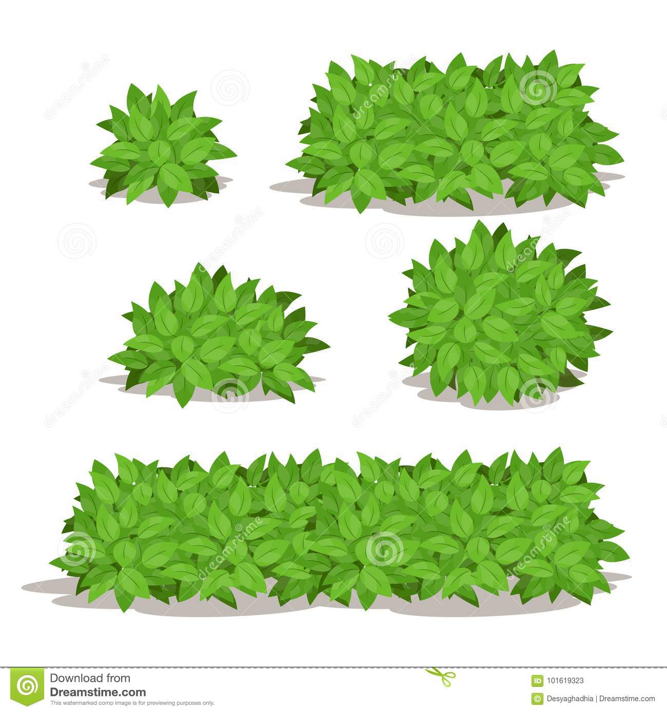 Detail Bush Plant Clip Art Nomer 47