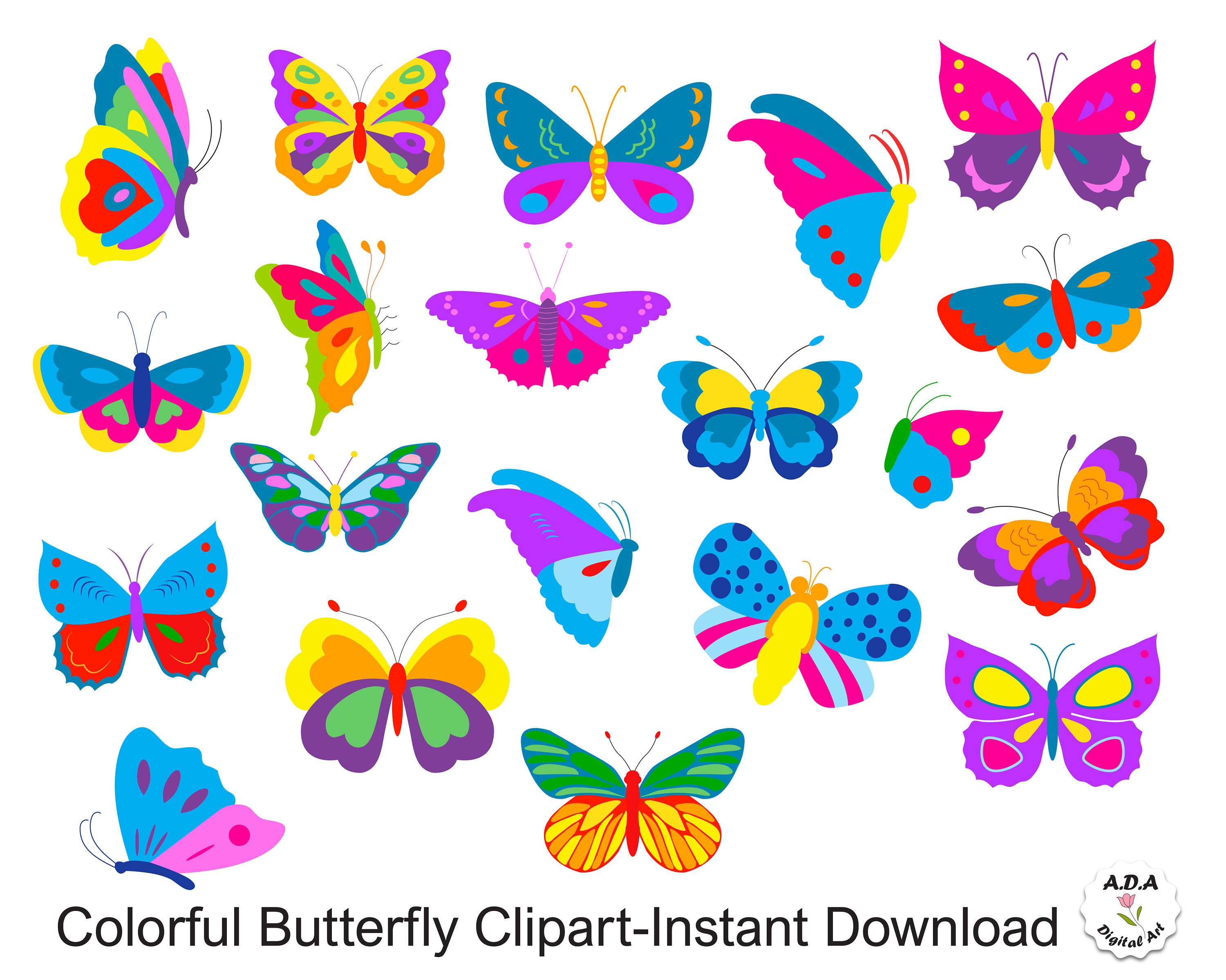 Detail Buterfly Clipart Nomer 27