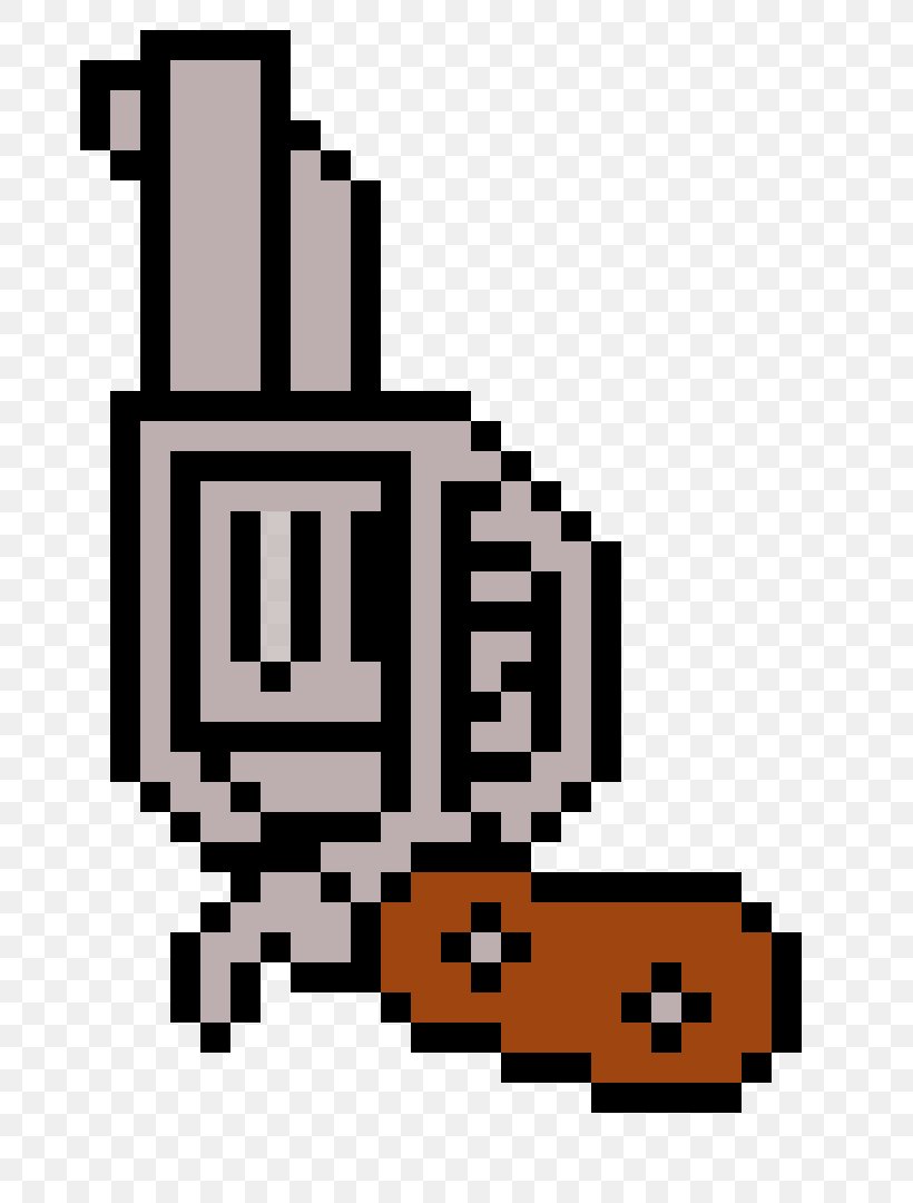 Detail Pixel Art Gun Nomer 16