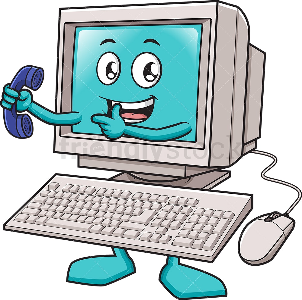 Detail Cartoon Computer Png Nomer 18