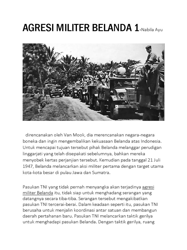 Detail Gambar Agresi Militer Belanda 1 Nomer 37