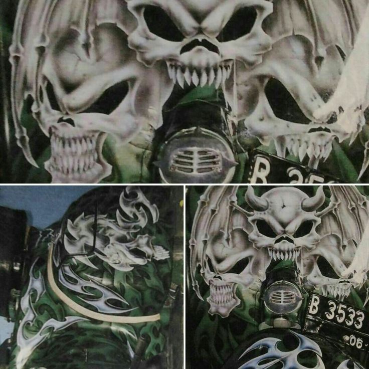 Detail Gambar Airbrush Tengkorak Nomer 16