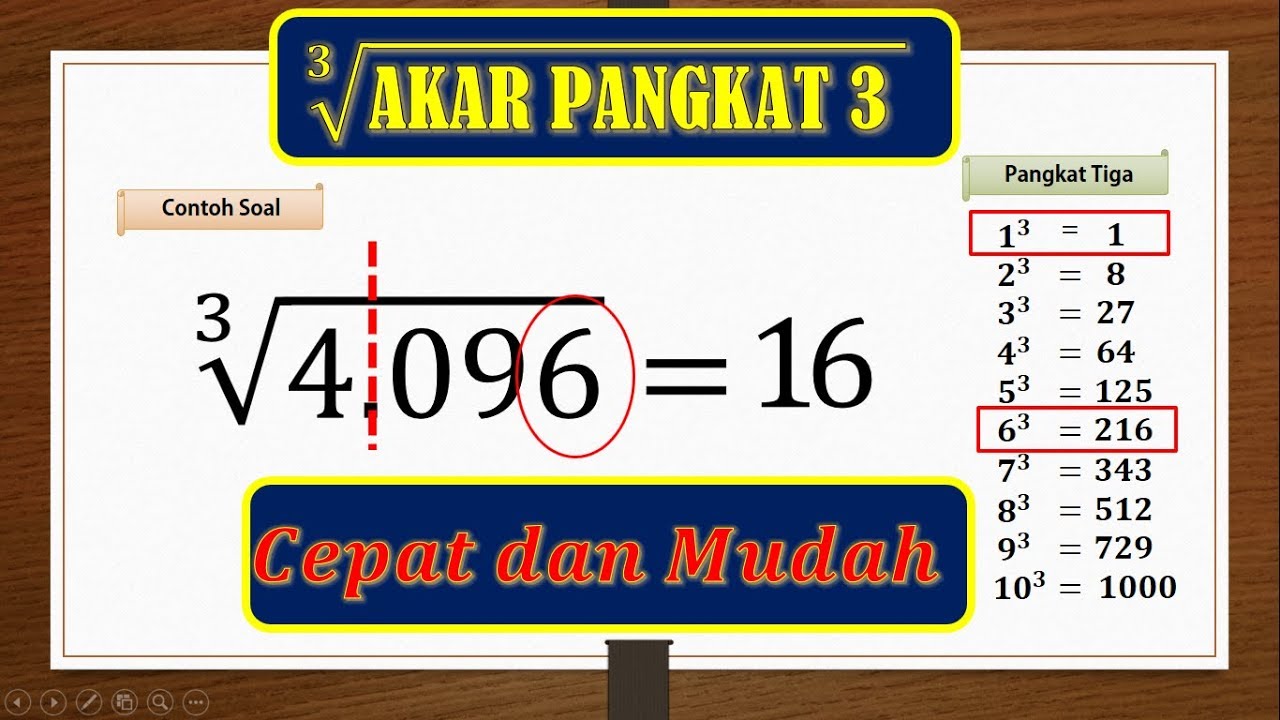 Detail Gambar Akar Pangkat 3 Nomer 4