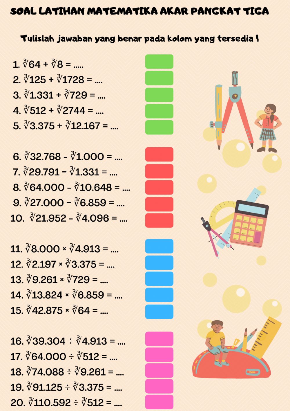 Detail Gambar Akar Pangkat 3 Nomer 7