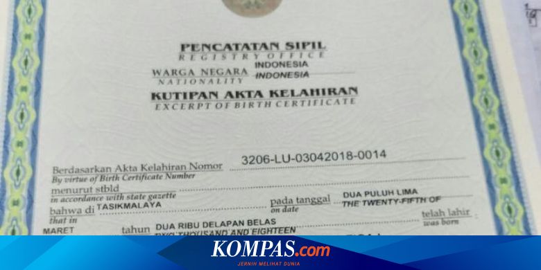 Detail Gambar Akta Kelahiran Nomer 21