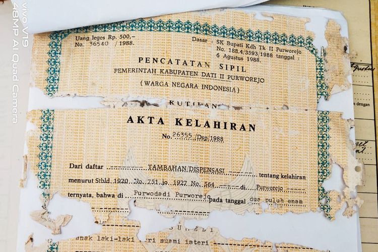 Detail Gambar Akta Kelahiran Nomer 43