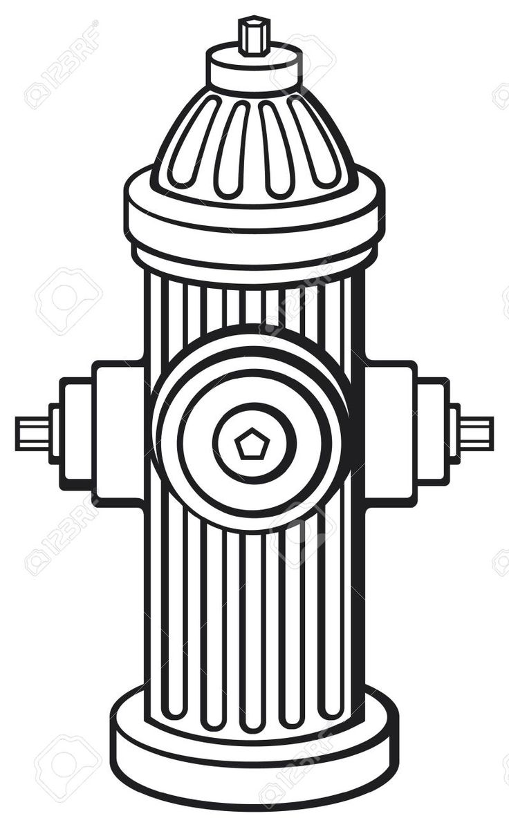 Fire Hydrant Clipart Black And White - KibrisPDR