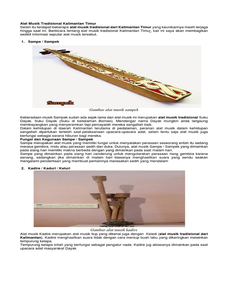 Detail Gambar Alat Musik Kalimantan Timur Nomer 36