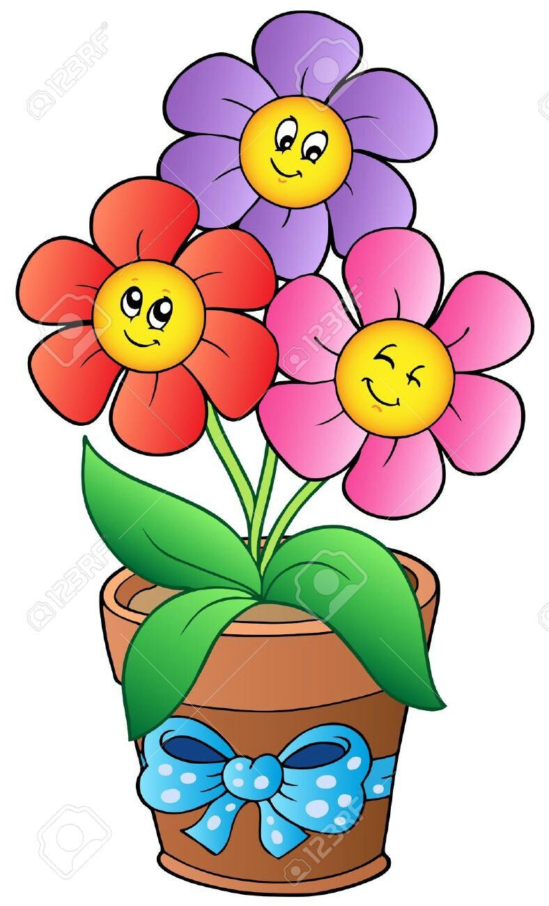 Flower Cartoon Painting - KibrisPDR