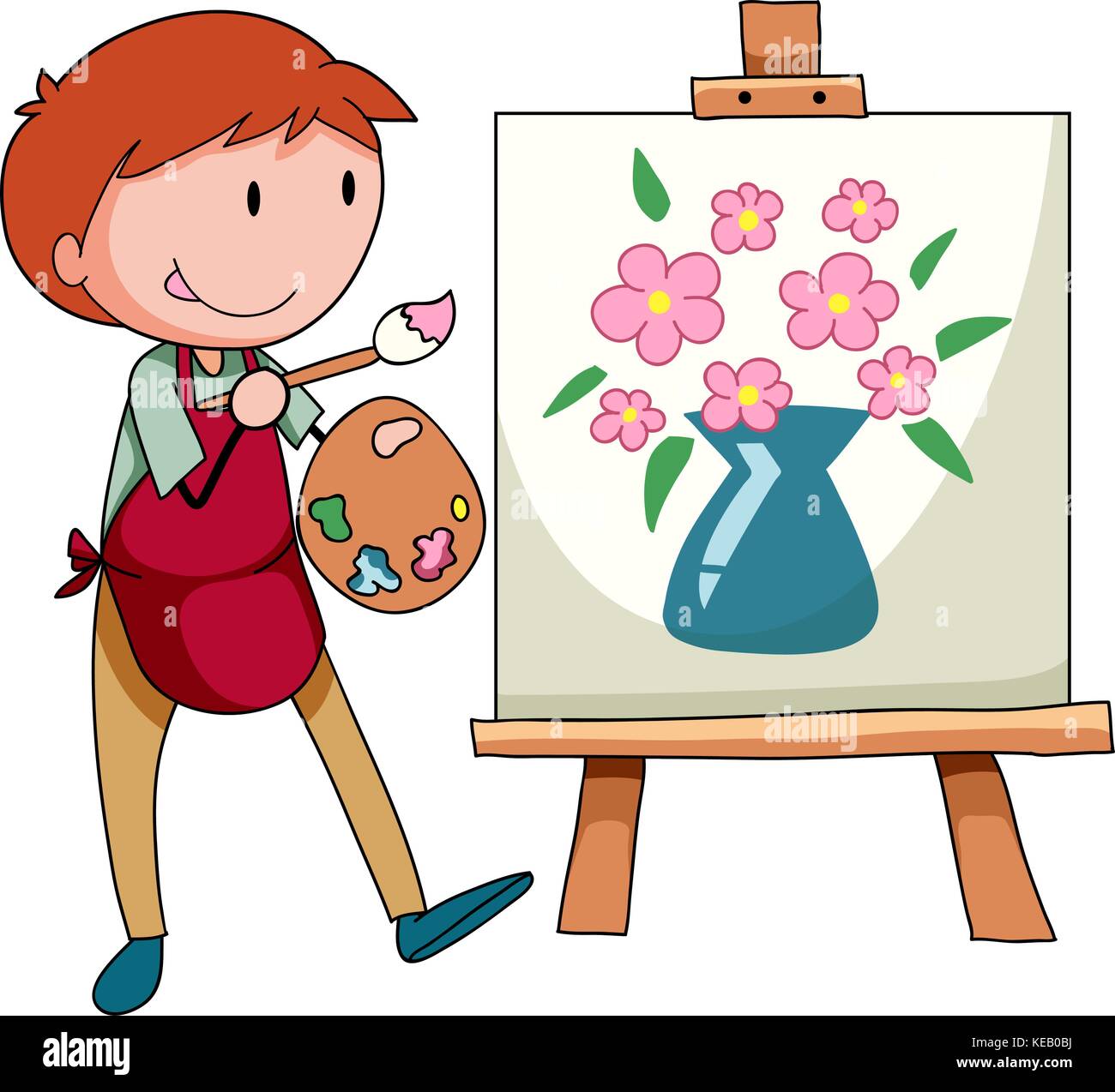 Detail Flower Cartoon Painting Nomer 10