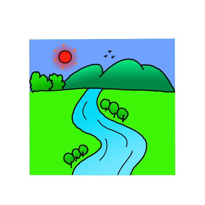 Detail River Drawing Nomer 6