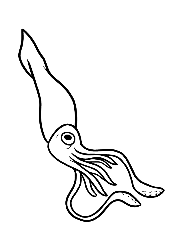 Detail Ausmalbild Tintenfisch Nomer 10