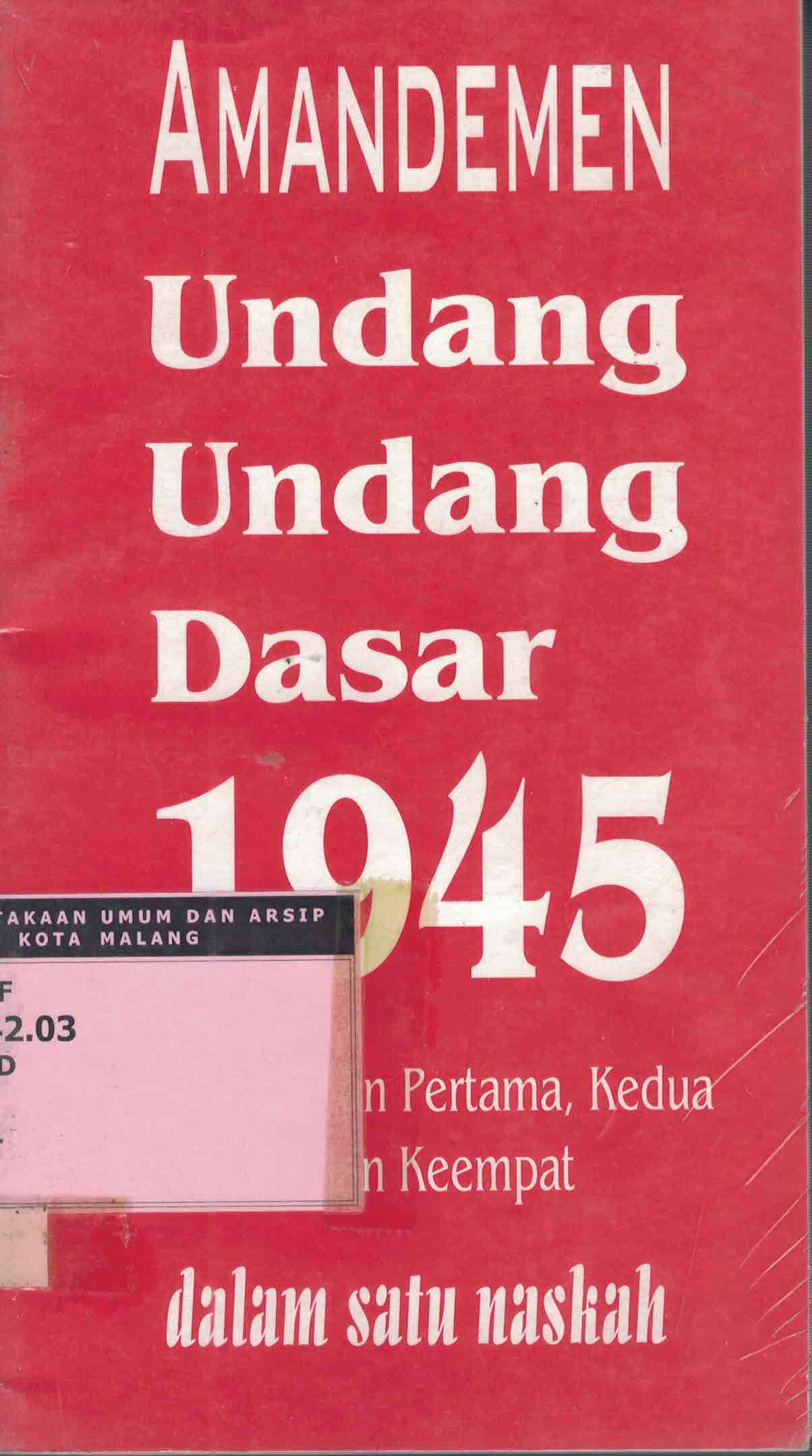 Detail Gambar Amandemen Uud 1945 Nomer 35