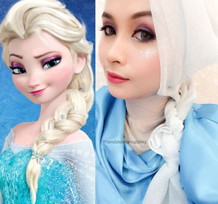 Detail Gambar Ana Dan Elsa Frozen Pake Jilbab Nomer 2