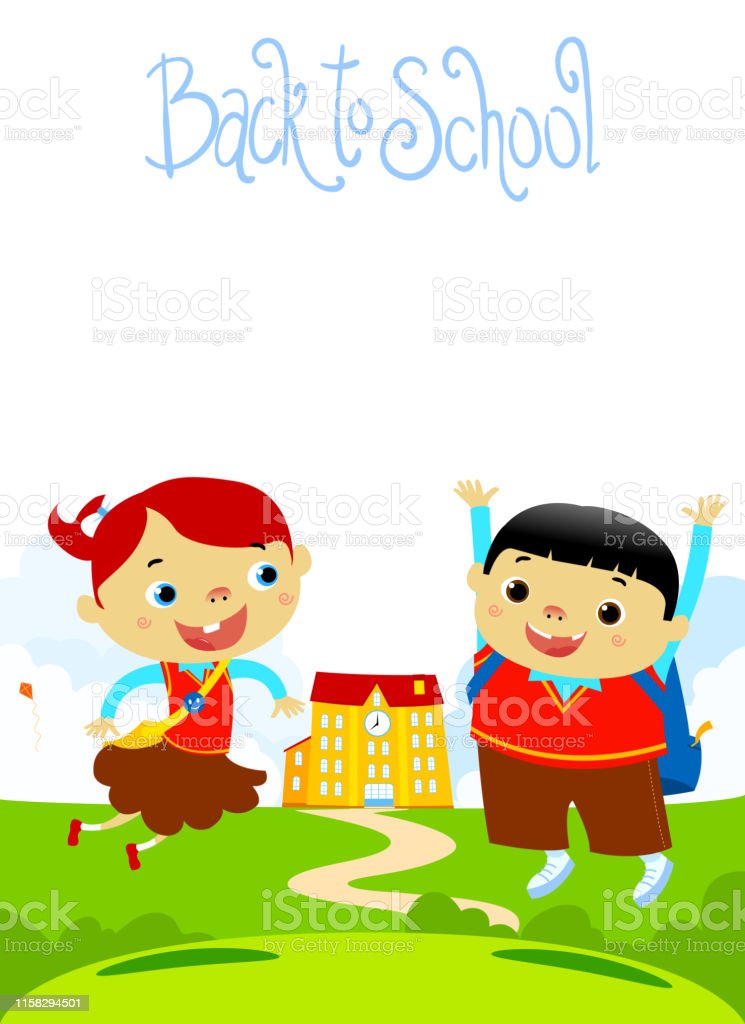 Detail Gambar Anak Anak Sekolah Flat Design Nomer 5