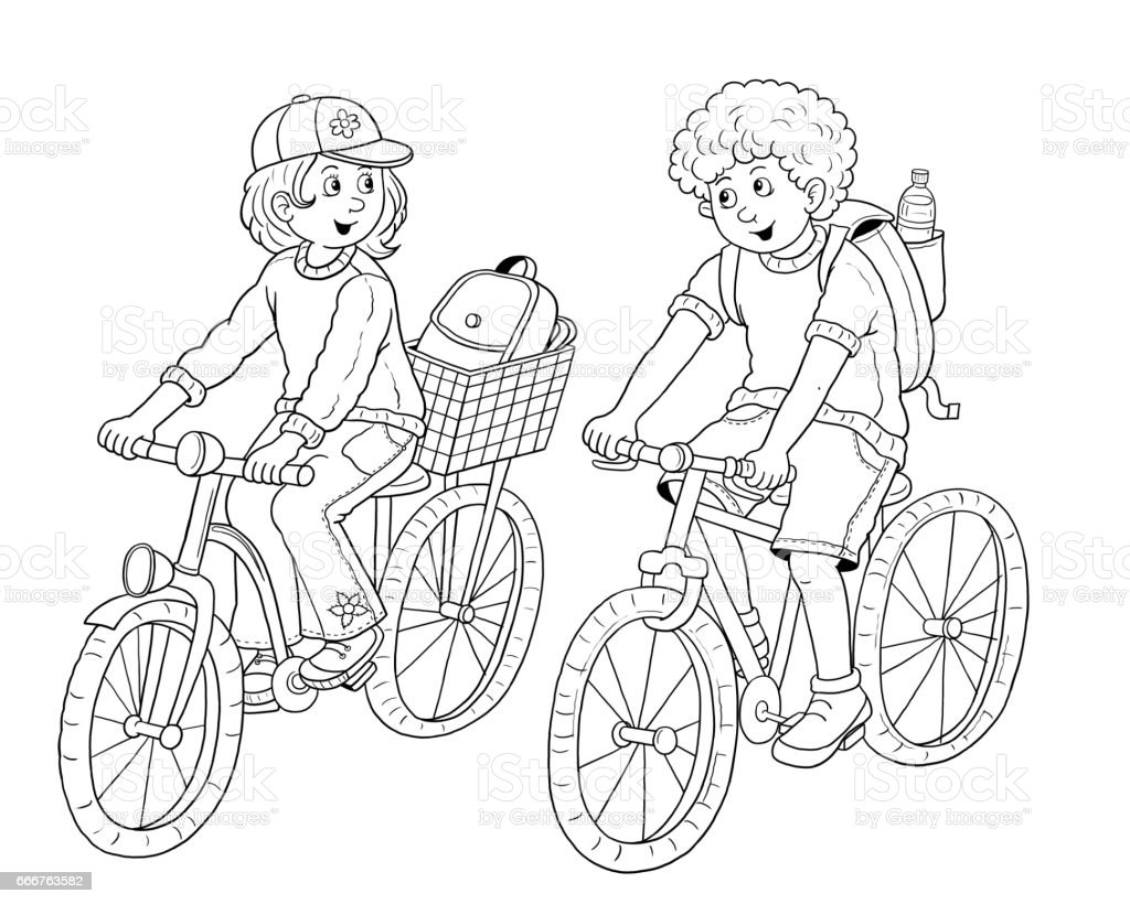 Detail Gambar Anak Bersepeda Kartun Nomer 47