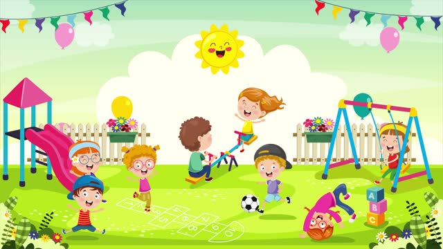 Gambar Anak Children Playing Cartoon - KibrisPDR