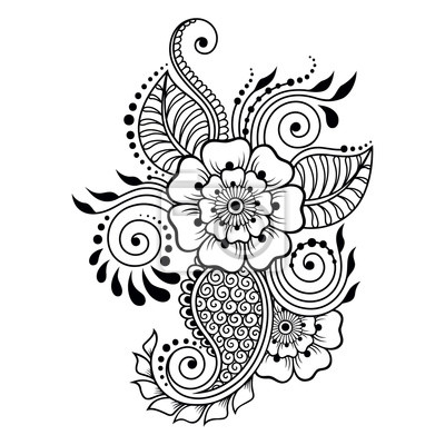 Detail Henna Blume Einfach Nomer 3