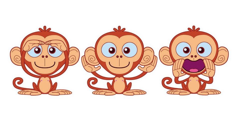 Detail 3 Monkeys Images Nomer 12